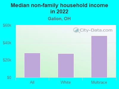 Median non-family household income in 2022