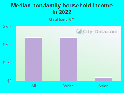 Median non-family household income in 2022