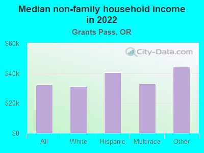 Median non-family household income in 2022