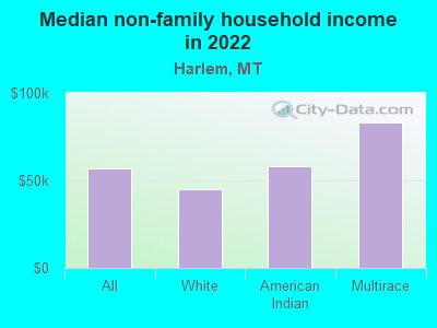 Median non-family household income in 2022