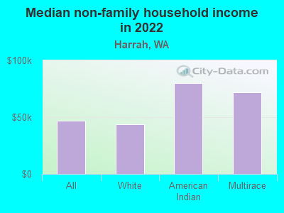 Median non-family household income in 2022