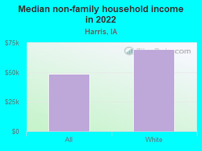 Median non-family household income in 2022