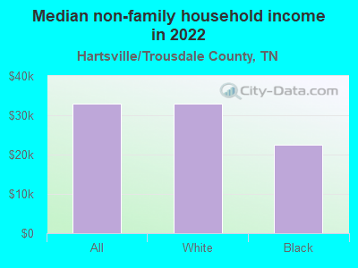 Median non-family household income in 2022