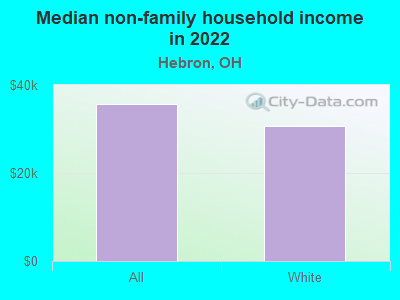 Median non-family household income in 2022