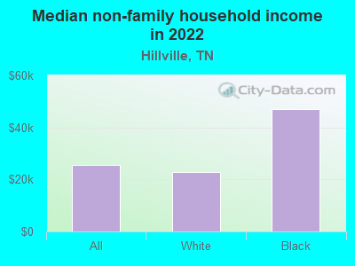 Median non-family household income in 2022