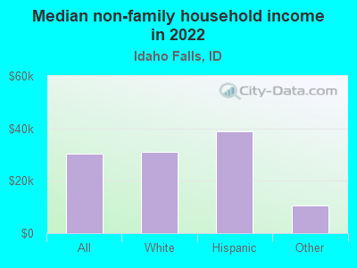 Median non-family household income in 2022