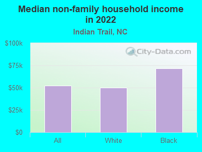 Median non-family household income in 2022