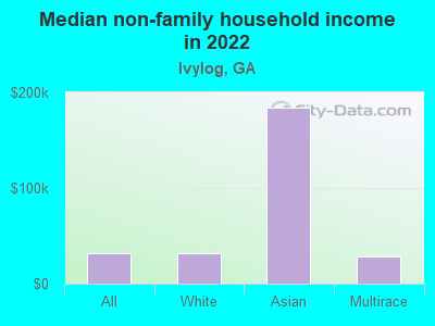 Median non-family household income in 2022