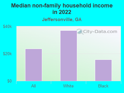 Median non-family household income in 2022