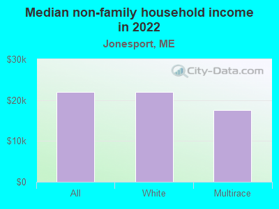 Median non-family household income in 2022