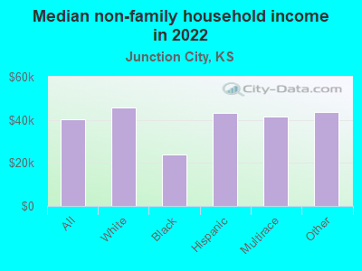 Median non-family household income in 2022