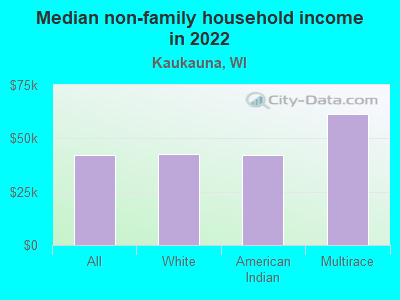 Median non-family household income in 2022