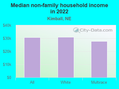 Median non-family household income in 2022