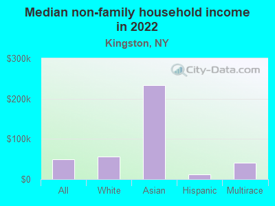 Median non-family household income in 2022