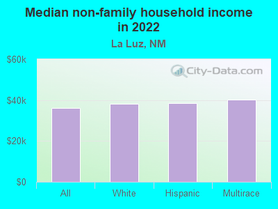 Median non-family household income in 2022