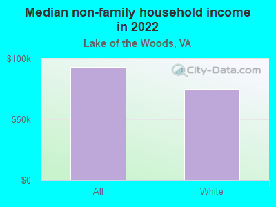 Median non-family household income in 2022