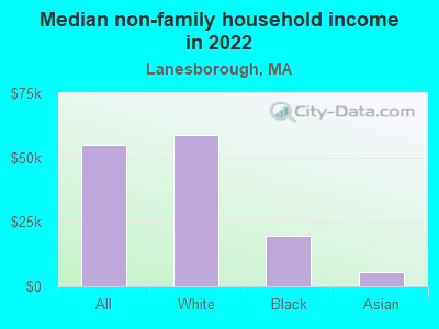 Median non-family household income in 2022