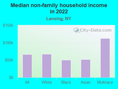 Median non-family household income in 2022