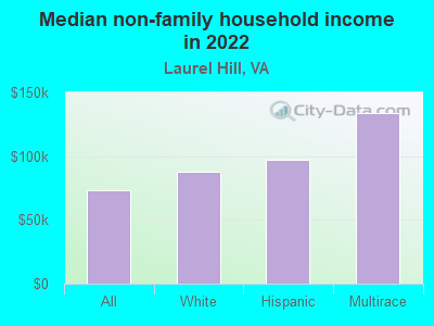 Median non-family household income in 2022