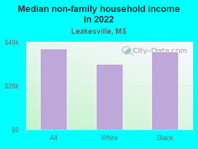 Median non-family household income in 2022