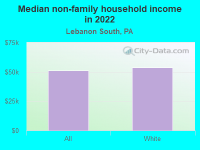 Median non-family household income in 2022