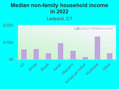 Median non-family household income in 2022