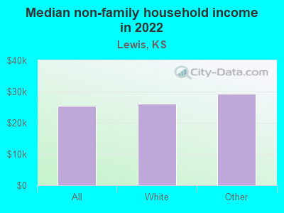 Median non-family household income in 2022