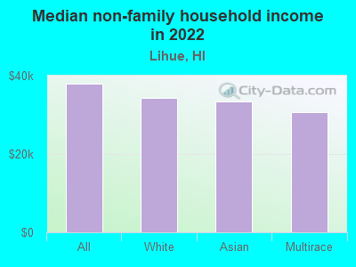 Median non-family household income in 2022