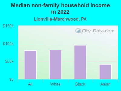 Median non-family household income in 2022