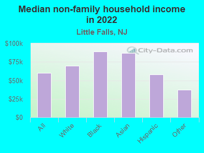 Median non-family household income in 2022