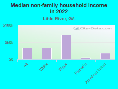 Median non-family household income in 2022