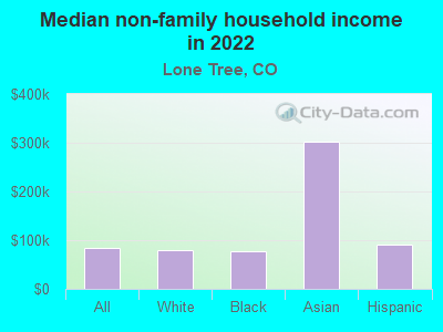 Median non-family household income in 2022