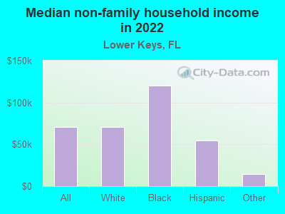 Median non-family household income in 2022