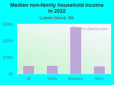 Median non-family household income in 2022