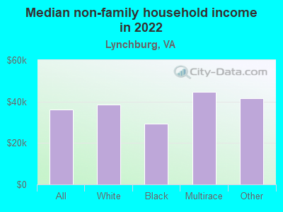 Median non-family household income in 2022