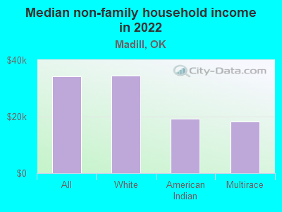 Median non-family household income in 2022