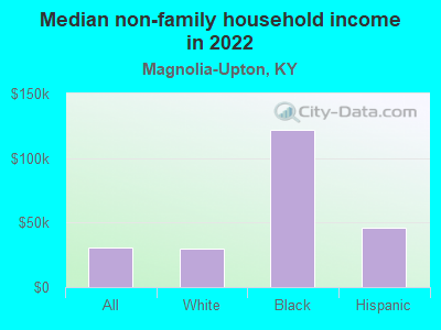 Median non-family household income in 2022