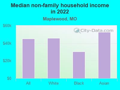 Median non-family household income in 2022