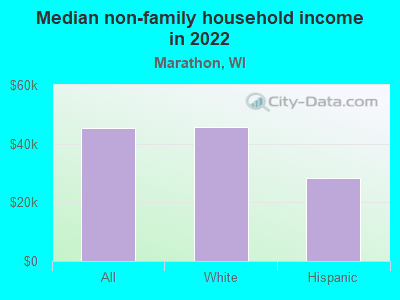 Median non-family household income in 2022