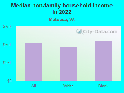 Median non-family household income in 2022