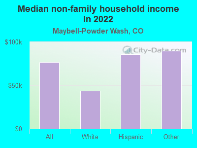 Median non-family household income in 2022