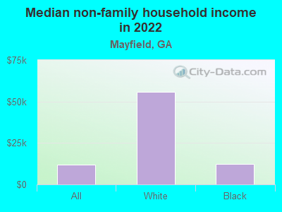 Median non-family household income in 2022