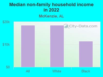 Median non-family household income in 2022