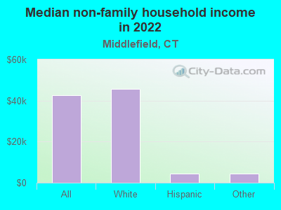 Median non-family household income in 2022