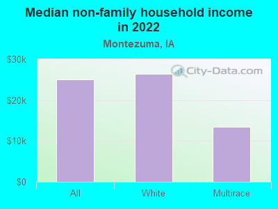 Median non-family household income in 2022