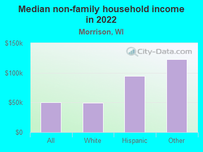 Median non-family household income in 2022