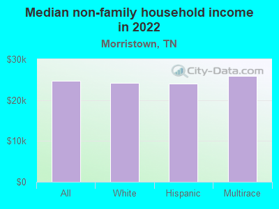 Median non-family household income in 2022