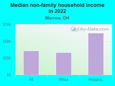 Median non-family household income in 2022