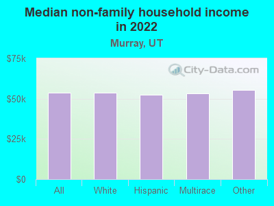 Median non-family household income in 2022