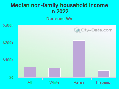 Median non-family household income in 2022